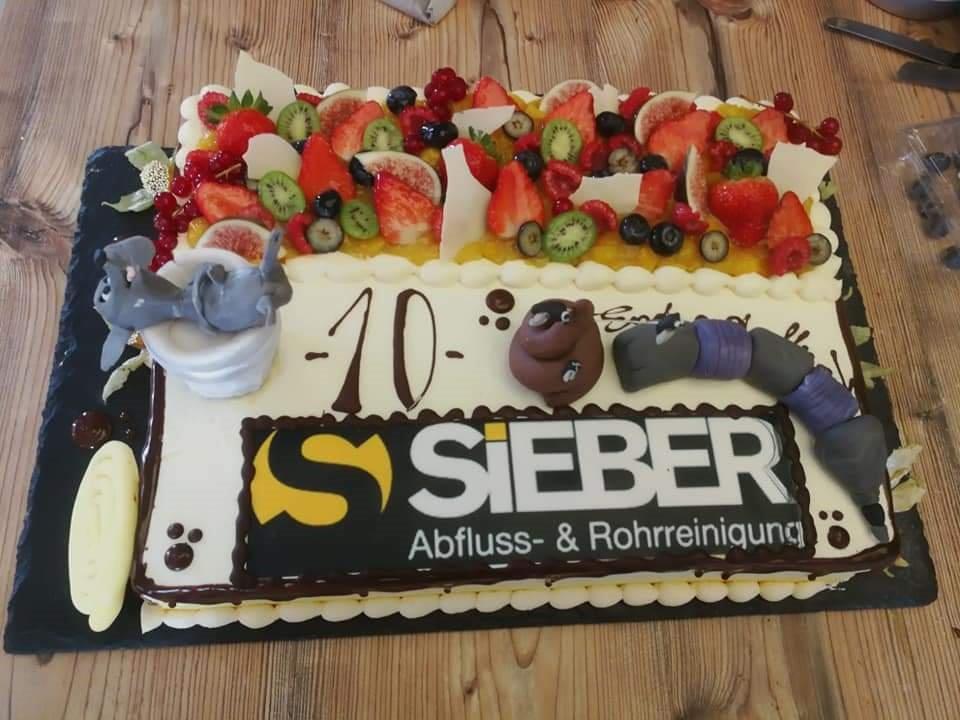 Kuchen 10 Jahre Sieber rohrreinigung